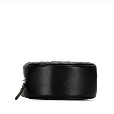 Pre-owned Chanel Black Leather Pochette Shoulder Bag ()