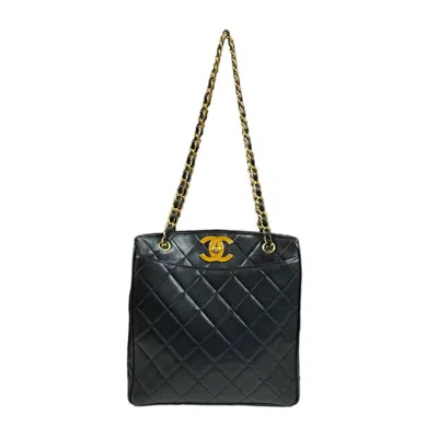 Pre-owned Chanel Black Leather Tote Bag ()