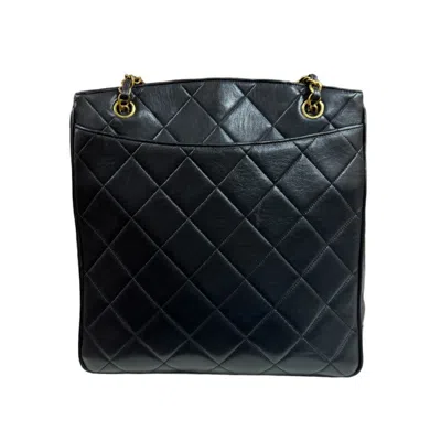 Pre-owned Chanel Black Leather Tote Bag ()