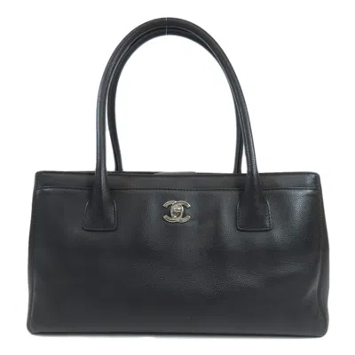 Pre-owned Chanel Black Leather Tote Bag ()