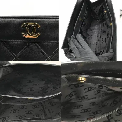 Pre-owned Chanel Black Leather Tote Bag ()