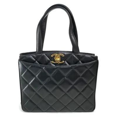 Pre-owned Chanel Black Leather Tote Bag ()