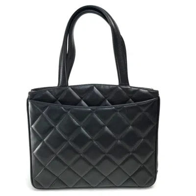 Pre-owned Chanel Black Leather Tote Bag ()