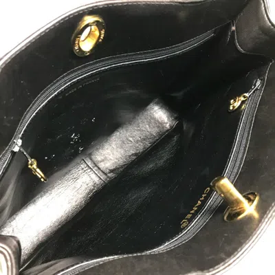 Pre-owned Chanel Black Leather Tote Bag ()