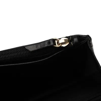 Pre-owned Chanel Black Suede Chain/shoulder Wallet ()