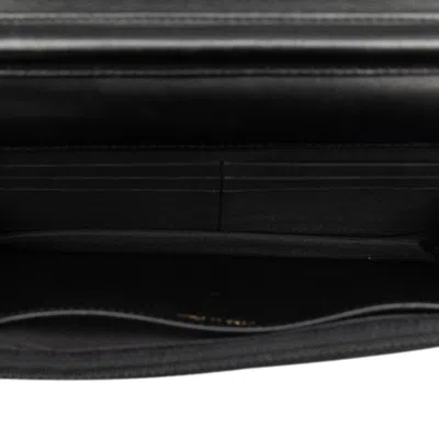 Pre-owned Chanel Black Suede Chain/shoulder Wallet ()