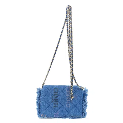 Pre-owned Chanel Blue Denim Shoulder Bag ()