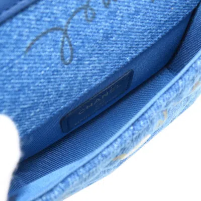 Pre-owned Chanel Blue Denim Shoulder Bag ()