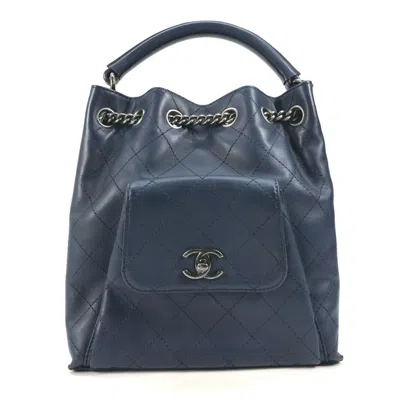 Pre-owned Chanel Blue Leather Shoulder Bag ()