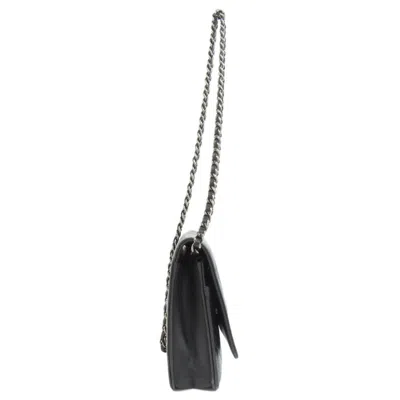 Pre-owned Chanel Boy  Black Leather Chain/shoulder Wallet ()
