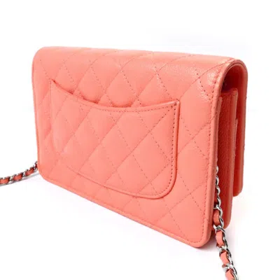 Pre-owned Chanel Caviar Skin Salmon Pink Caviar Leather Shoulder Bag ()