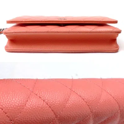 Pre-owned Chanel Caviar Skin Salmon Pink Caviar Leather Shoulder Bag ()