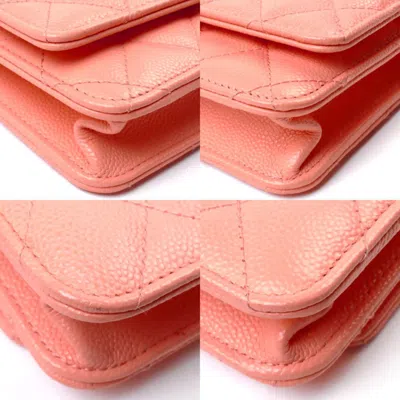 Pre-owned Chanel Caviar Skin Salmon Pink Caviar Leather Shoulder Bag ()