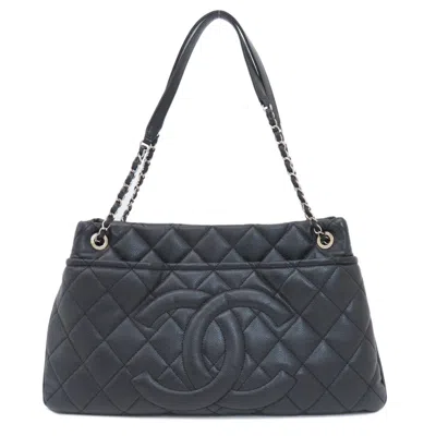 Pre-owned Chanel Matelasse Black Caviar Leather Tote Bag ()