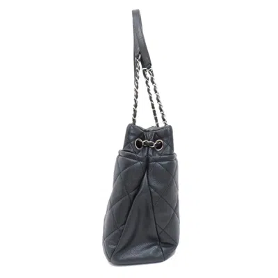 Pre-owned Chanel Matelasse Black Caviar Leather Tote Bag ()