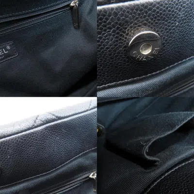 Pre-owned Chanel Matelasse Black Caviar Leather Tote Bag ()