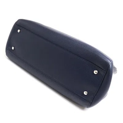 Pre-owned Chanel Navy Caviar Leather Shoulder Bag ()