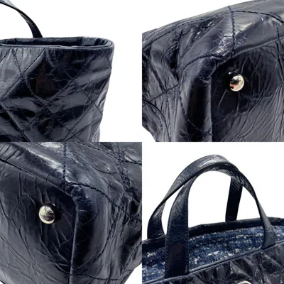 Pre-owned Chanel Navy Leather Handbag Shoulder Bag ()