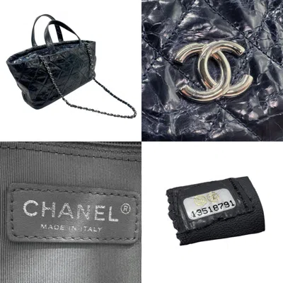 Pre-owned Chanel Navy Leather Handbag Shoulder Bag ()