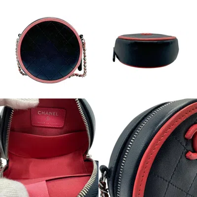 Pre-owned Chanel Navy Pink Leather Shoulder Bag () In Navy, Pink