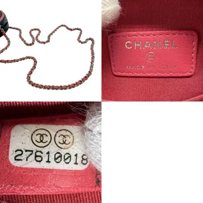 Pre-owned Chanel Navy Pink Leather Shoulder Bag () In Navy, Pink