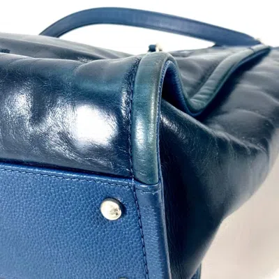 Pre-owned Chanel Navy Leather Shoulder Bag ()