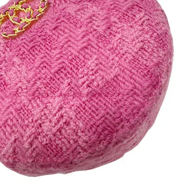 Pre-owned Chanel Pink Tweed Leather Shoulder Bag ()