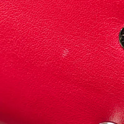 Pre-owned Chanel Red Color Leather Shoulder Bag ()