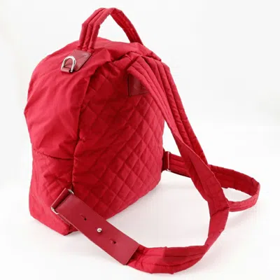 Pre-owned Chanel Red Color Nylon Backpack ()