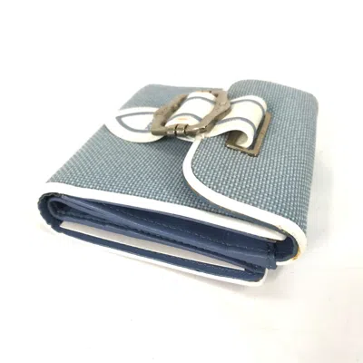 Pre-owned Dior Christian  Blue Other Wallet (bi-fold) ()