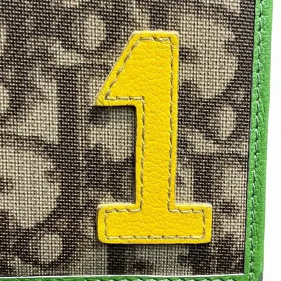 Pre-owned Dior Christian  Green Pvc Leather Long Wallet (bi-fold) ()