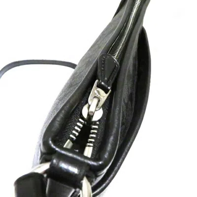 Pre-owned Coach Signature Black Gray Pvc Leather Shoulder Bag () In Black, Gray