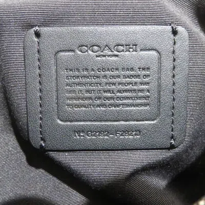 Pre-owned Coach Signature Black Gray Pvc Leather Shoulder Bag () In Black, Gray
