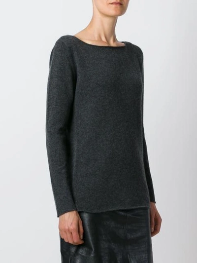 Shop Fashion Clinic Round Neck Jumper In Grey