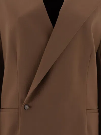 Loulou Studio Brown Double-breasted Wool Jacket