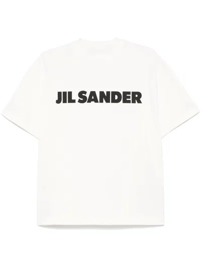Jil Sander Relaxed-fit Cotton T-shirt With Bold Logo In Multicolor