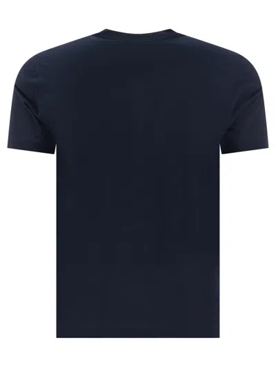 Zanone Blue Cotton T-shirt
