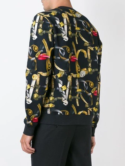 Shop Versace Belt Print Sweatshirt