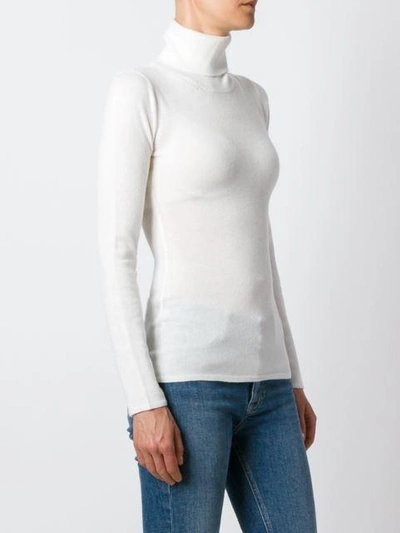 Shop Fashion Clinic Roll Neck Jumper In White