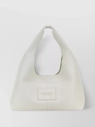 Marc Jacobs Unstructured Pebble Leather Handbag In White