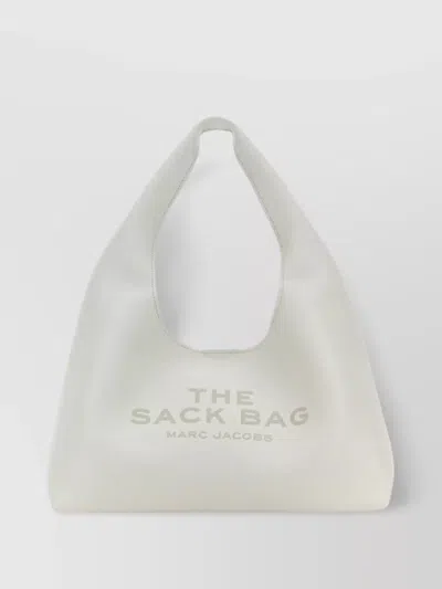 Marc Jacobs Unstructured Pebble Leather Handbag In White