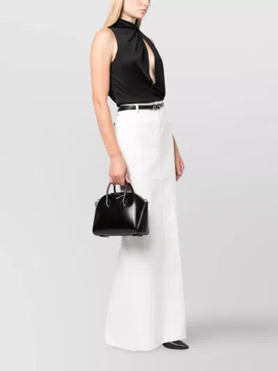 Givenchy Antigonia Black Calf Leather Cotton Acrylic Handbag In Red