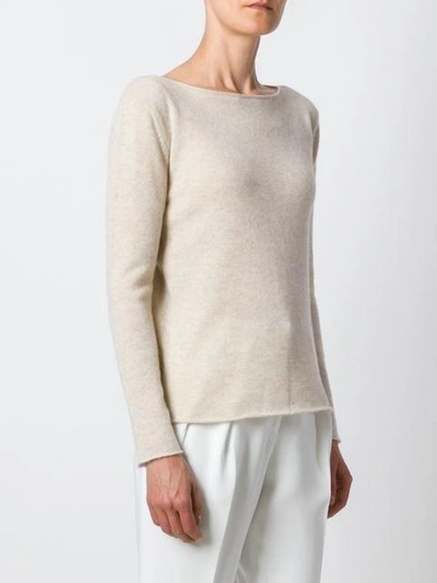 Shop Fashion Clinic Timeless Boat Neck Jumper - Nude & Neutrals