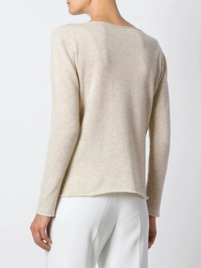 Shop Fashion Clinic Timeless Boat Neck Jumper - Nude & Neutrals