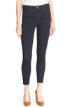L Agence The Margot Cropped High-rise Skinny Jeans In Midnight