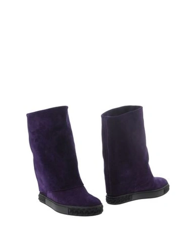 Shop Casadei Ankle Boot In Purple