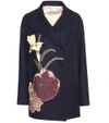 VALENTINO Embellished virgin wool coat
