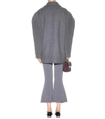 Shop Stella Mccartney Wool-blend Coat In Grey