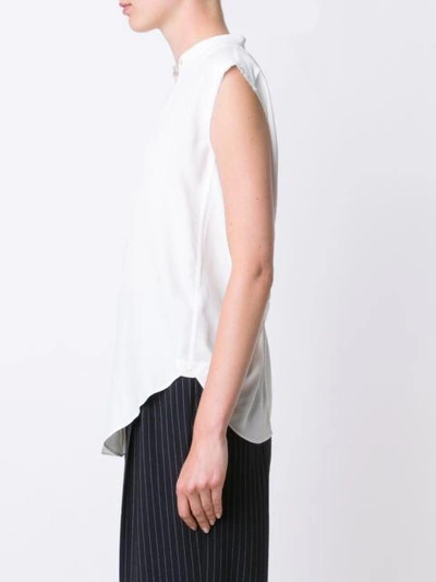 Shop Helmut Lang Open Back Blouse - White