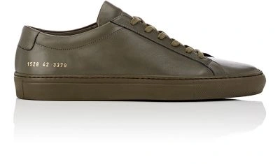 Common Projects Original Achilles Low-top Leather Trainers In Khaki-green